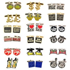 Retro Novelty CUFFLINKS Wedding Cool Gift for Him man Funky Funny Vintage Comedy Cufflinks price