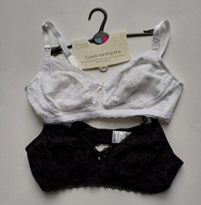 BNWT Mothercare 2 PACK NURSING FEEDING BRA  Size 34 -40  NURSING Clips COTTON Nursing Bra price