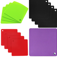 Square Silicone Trivet Mat Heat Resistant Pan Holder Design Heavy Duty HoneyComb Trivet price
