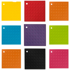 NEW SILICONE TRIVET MAT HEAT RESISTANT PAN HOLDER IRON STRAIGHTENER COLOURS Trivet price