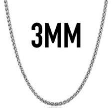 45-96cm Stainless Steel Silver Wheat Spiga Chain 10/8/5/3mm Necklace Bracelet UK Steel Bracelet price