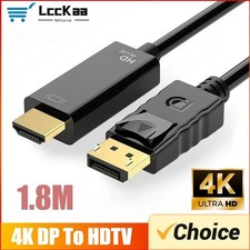 DisplayPort To HDMI Cable 2.1 Fast Compatible Cable 4K HD For HDTV Projector PC Projector Cables price