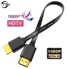 HDMI Cable 1.4 Compatible 1080P UHD Flat Cable For HDTV PC Projector PS4 Xbox Projector Cables price