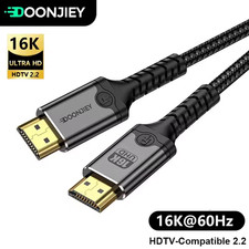 16K HDMI Cable 2.2 Compatible Ultra HD Braided Cable For HDTV Projector PS5 Xbox Projector Cables price