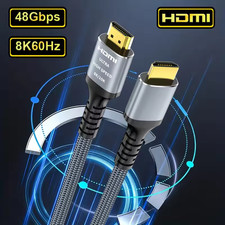 HDMI To HDMI Cable 8K 60Hz Compatible 2.1 For HDTV PS5 PC Projector 1M Braided Projector Cables price