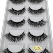 5/3pairs Fluffy False Individual Lashes 3D Mink Eyelash Makeup Accessories Women False Eyelash Products price