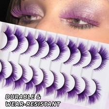 Colorful Fake eyelashes Halloween Makeup Products Blue Red Pink False Eyelashes False Eyelash Products price