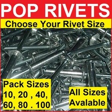 POP RIVETS   All Sizes / Lengths   Pack Sizes 10 to 100    Blind Dome Rivet Rivet price