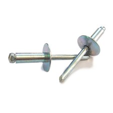 EXTRA LARGE FLANGE HEAD POP RIVETS OPEN BLIND ALUMINIUM/STEEL 3.2mm 4.0mm 4.8mmØ Rivet price