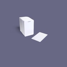 Vertical Blank White Slot Punched Plastic PVC Cards For Badge/Card Printers Plastic Card Supplies price