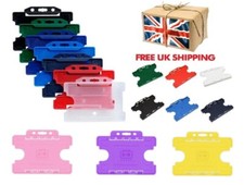 Double Sided Plastic Rigid ID Card/Badge Holder Free P&P & UK Stock Plastic Card Supplies price