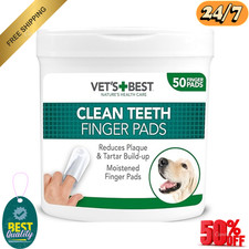 Best Dental Care Finger Wipes Reduces Plaque Freshens Breath Teeth Cleaning 50 Pet Products price
