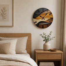 Wooden Silent Wall Clock Round Modern Nordic  Hanging Home Decor Gifts Decorative Clock price