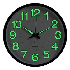 30cm Luminous Wall Clock Silent Glow In the Dark Quartz Clocks Bedroom Decor UK Decorative Clock price