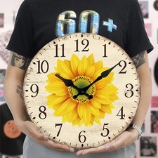 Sunflower Clocks Hanging Wall Decor Clocks Silent Wall Clock Battery Operated UK Decorative Clock price