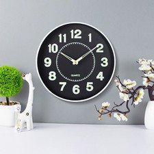 12" Silent Wall Clock, Glow in The Dark Battery Operated Non Ticking Decorative Decorative Clock price