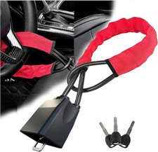 Seat Belt Lock Steering Wheel Lock Car Security Anti-Theft Device Red Security Devices price