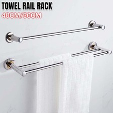 40/50cm Single Double Towel Rail Rack Holder Wall Mounted Bathroom Kitchen Towel Rack price
