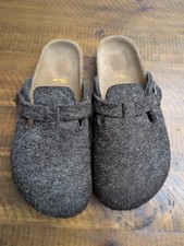 Unisex Child Birkenstock Boston felted grey brown 32  Shoes narrow clog slipper Unisex Children's Slippers & Sandals price