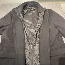 Men’s Next Tailoring Wool Blend Overcoat – Black – XL – Quilted Lining (RRP-£99) Men's Overcoat price