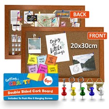 Cork Board A4 Pin Notice Board 20x30cm Wooden Frame Pins Wall Office School Wall Board price