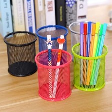 Desk Tidy Mesh Pen Pot Holder Pencil Stationery Office Organiser Storage Case Pen Holder price
