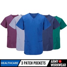 Scrub Medical Uniform Top Women Men Tunic Nurse Hospital Work Wear V-Neck Tops Tunic price