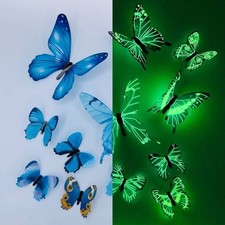 12 x 3D Luminous Butterfly Wall Stickers Home Decor Sticker Bedroom Kid Wall Sticker price