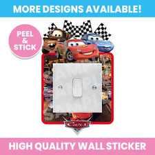 DISNEY CARS LIGHT SWITCH SURROUND WALL STICKER DECAL KIDS BEDROOM Wall Sticker price