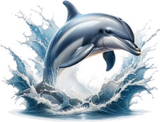 Jumping Dolphin Vinyl Art Wall Sticker Dolphin Decal Sea Life Decor Bathroom Wall Sticker price