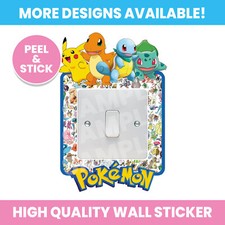 POKEMON LIGHT SWITCH SURROUND WALL STICKER DECAL KIDS BEDROOM Wall Sticker price