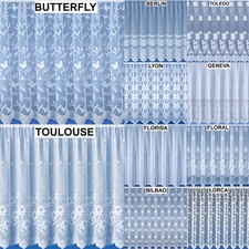 Modern & Traditional Quality White Lace Net Window Curtains - Sold By The Metre Baby Room Curtain price