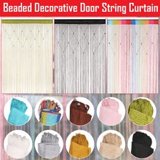 Elegant String Hanging Beaded Curtains String Curtain Panel Door Fly Screen Room Baby Room Curtain price