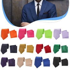 Mens Neck Tie and Handkerchief Set for Weddings Anniversaries Gifts Formal Event Tie Set price