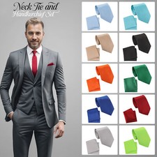 Premium Neck Tie and Handkerchief Pocket Square Mens Wedding Accessories Tie Set price