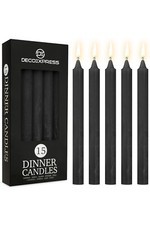 Deco Express Set of 15 Taper Rustic Dinner Candles Home Table Decor Decorative Candle price