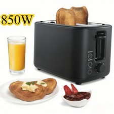 Black Toaster- 2 Slice-Variable Browning -Defrost -Reheat - Extra Wide Slot 850W Toasters price