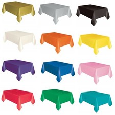 Rectangle Disposable Plastic Table covers Wipe Clean Party Table cloth Covers UK Tablecloth price