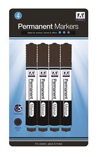 Black Permanent Marker Pen Thick Marking Set Anker Office School Home Pack 4 Office Set price