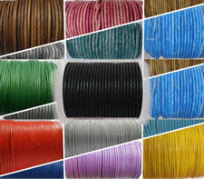 Round Leather Cord 100% Real String Lace Thong Necklace 1.5, 2mm for Jewellery Thong, String price