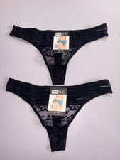 4x Pairs of Black HANA womens thongs, Size L/XL, Brand new with tags!! Thong, String price