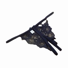 Women Lace Crotchless Thong G-String Knickers Open Crotch One Size Black White Thong, String price