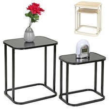 Nesting Coffee Tables Set of 2 Rectangular Sofa Side Tables for Living Room New Nesting Tables price