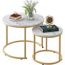 Nesting Coffee Tables Set of 2 Round Stacking Sofa Side Tables for Living Room Nesting Tables price