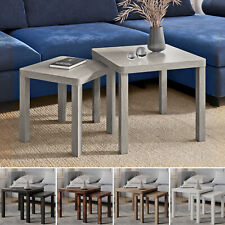 Set of 2 Square Wooden Nesting Stacking Coffee Side Tables Living Room Furniture Nesting Tables price
