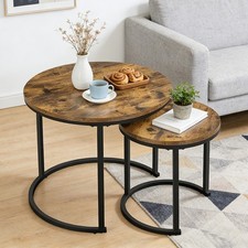Nesting Coffee Tables Set of 2 Round Stacking Sofa Side Tables for Living Room Nesting Tables price