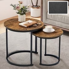 Nesting Coffee Tables Set of 2 Round Stacking Sofa Side Tables for Living Room Nesting Tables price