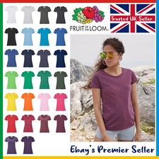 Ladies Plain T-Shirt / Fruit of the Loom Valueweight / Womens New Blank Tee Women's T-shirt price