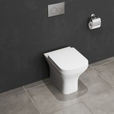 Back To Wall Square Toilet Soft Close Seat Modern Bathroom BTW WC Pan Ceramic Toilet price