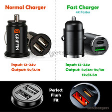 OFFICIAL GRIFFIN USB In Car DUAL Charger Cigarette Lighter Adapter All Phones Chargers & Kits price